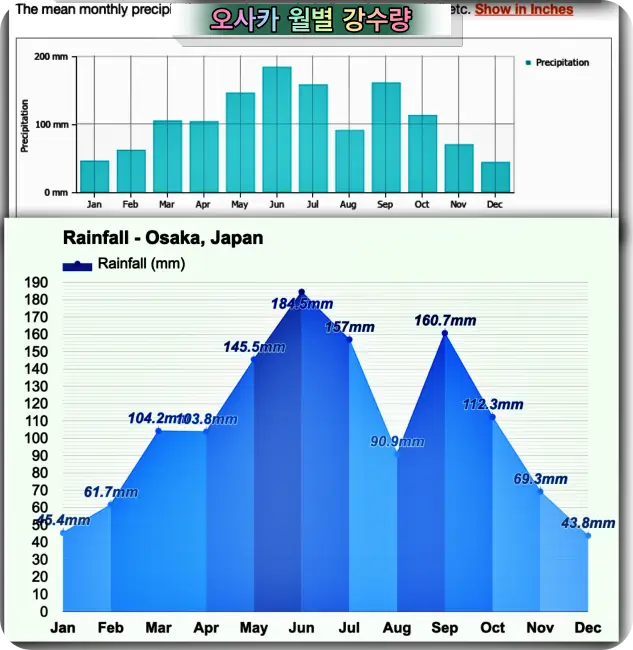 오사카 12월 비 강수량
