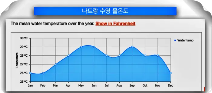 12월 나트랑 수영 물 온도